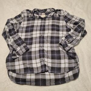 AE Blue Flannel Buttonup Up, Women's Size XL